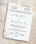 Soft Floral Garden Simple Flat 5x7 Wedding Invitation 2
