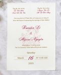 Tea Red Gold Simple Flat 5x7 Wedding Invitation 2