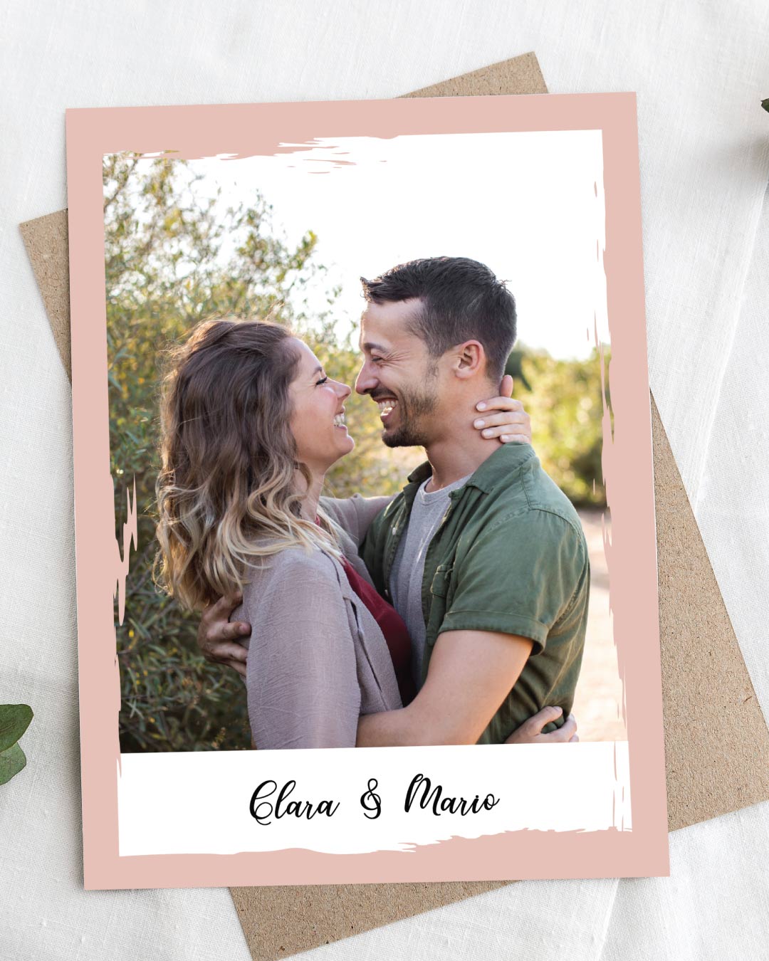 Tropical Vow Harmony Simple Flat 5x7 Wedding Invitation 2