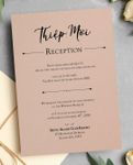 Terracotta Whisper Vows Simple Flat 5x7 Wedding Invitation 2