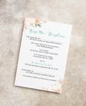 Soft Floral Garden Simple Flat 5x7 Wedding Invitation 3