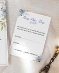 Blue Rose Garden Simple Flat 5x7 Wedding Invitation 3