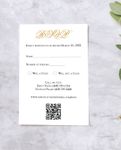 Purple Gold Love Simple Flat 5x7 Wedding Invitation 3