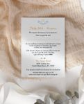 Blue Floral Layout Simple Flat 5x7 Wedding Invitation 3