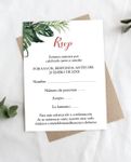 Tropical Vow Harmony Simple Flat 5x7 Wedding Invitation 4