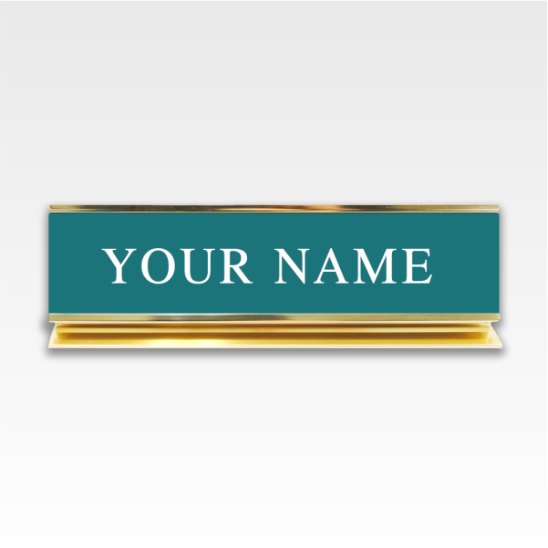 Pedestal Aluminum Desk Signs [Engraved Office Products]	