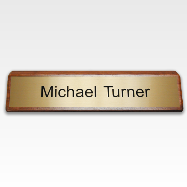 Plastic Name Plate on Wood Easel [Engraved Office Products]	