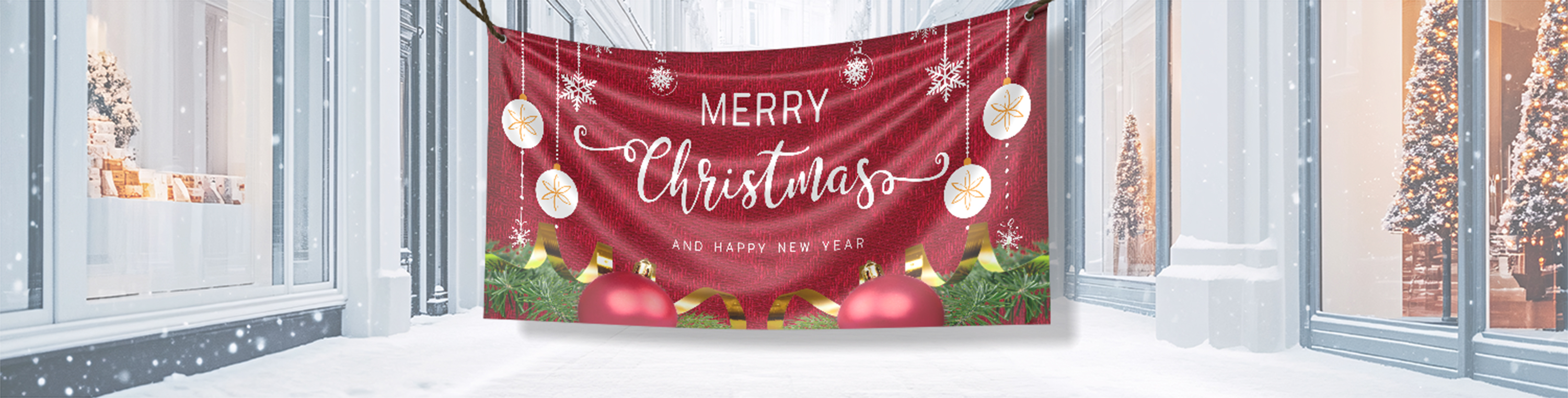Outdoor Vinyl Christmas Banner