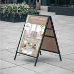 A frame advertising signs