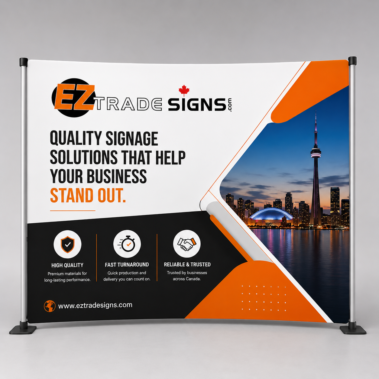 Telescopic Backdrop For Trade Show Booth
