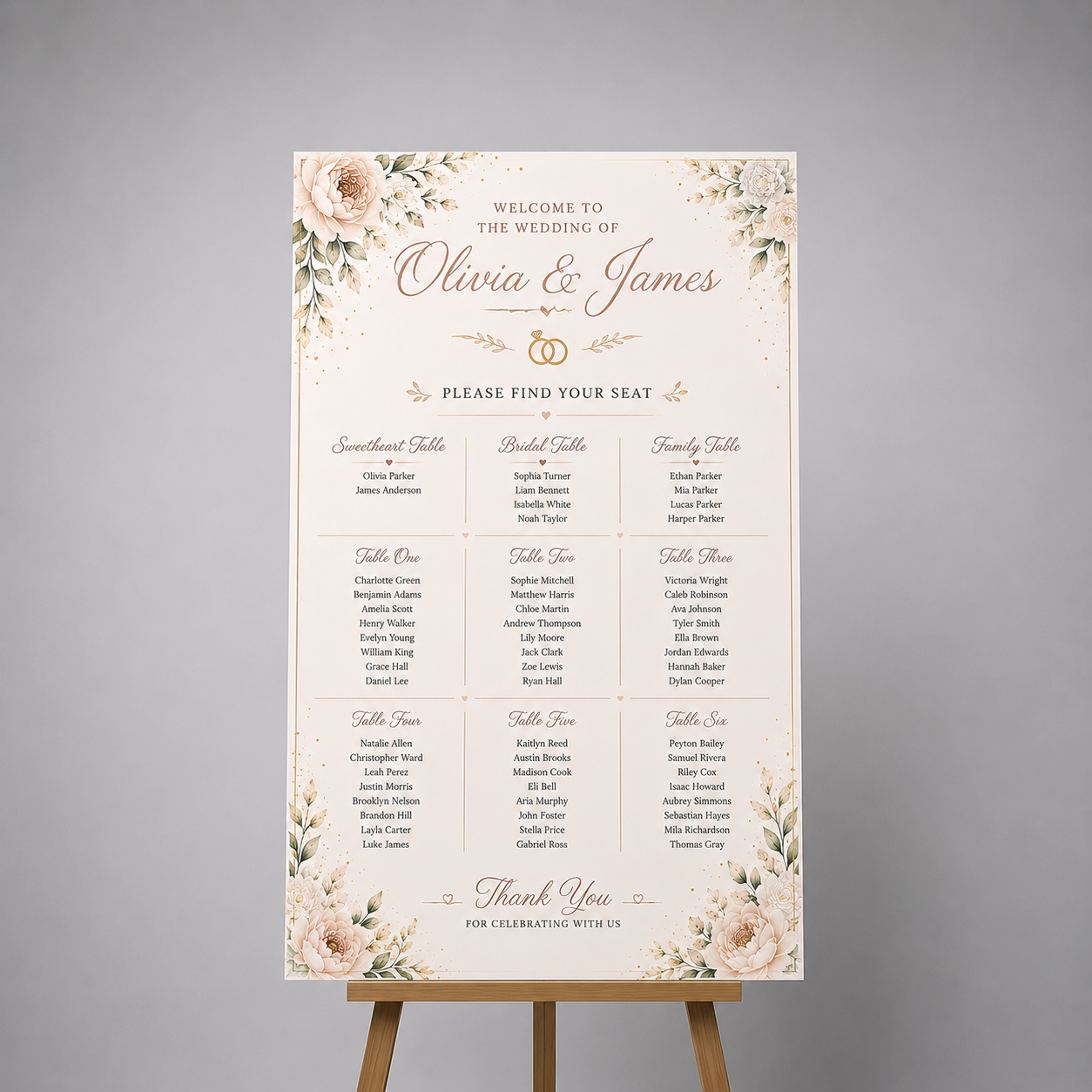 Wedding Seating Chart 1