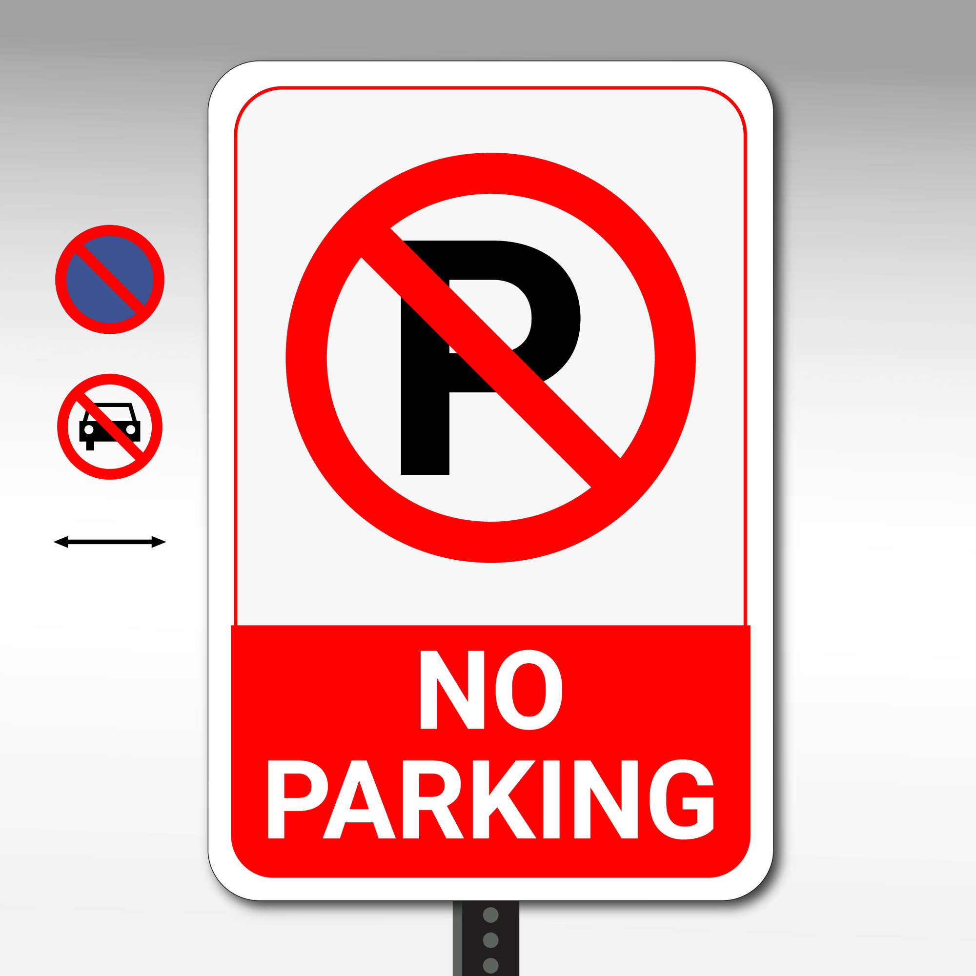 Parking and Property Signs.