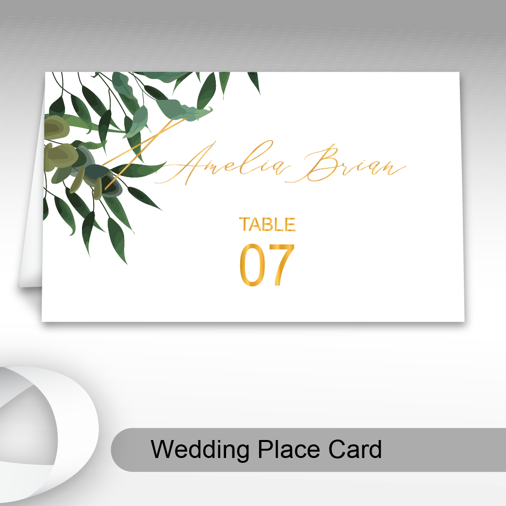 Wedding Folded Place Cards