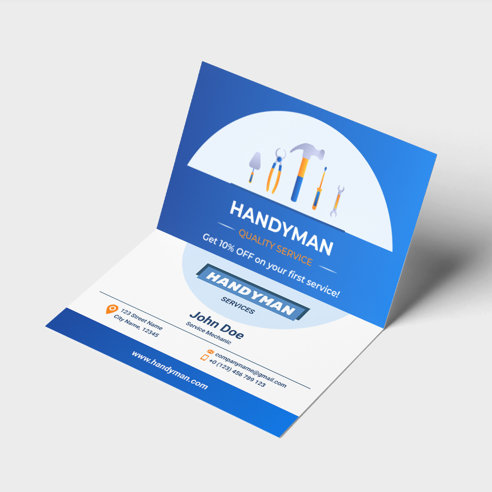 Short Run Business Cards With Fold