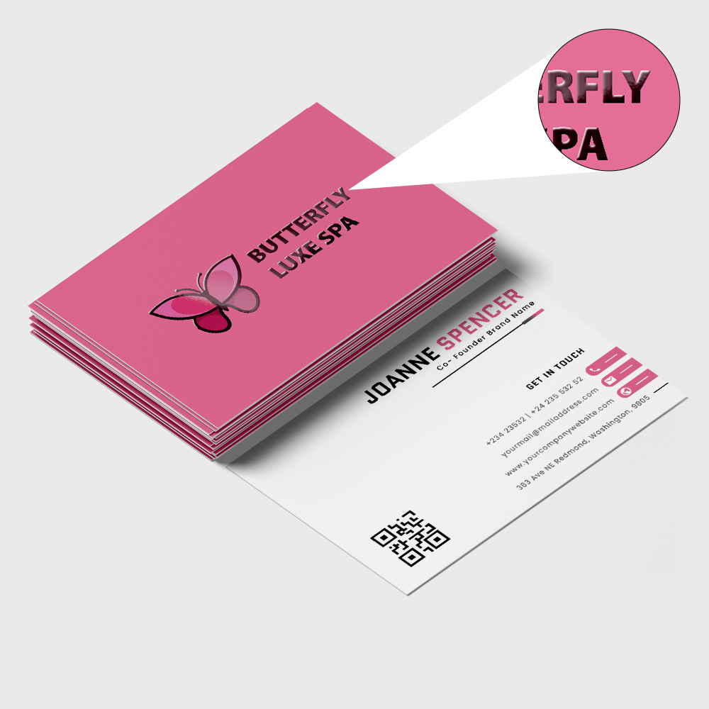 Raised Spot UV Business Cards