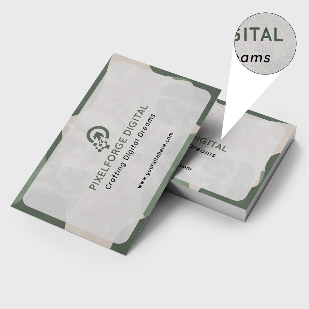Suede Business Cards