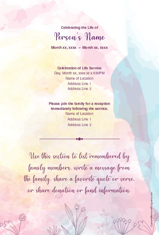Browse Design - Spring - Single Page Programs - Custom Memorial Programs