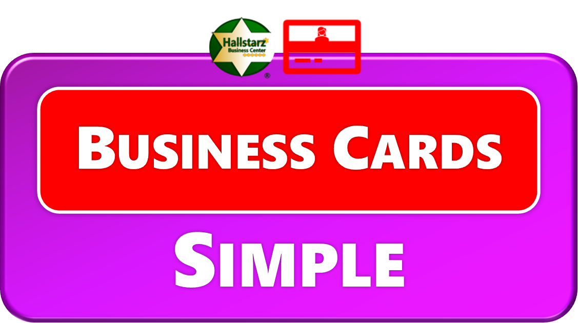<span style="color:#800080;"><b>SIMPLE BUSINESS CARDS</b></span>