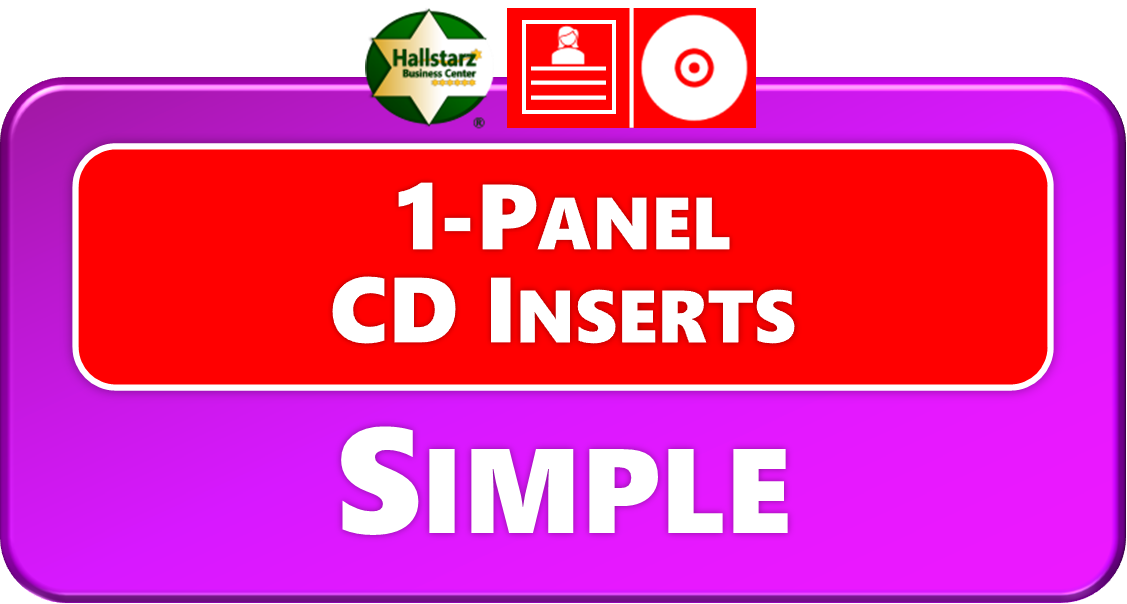 <span style="color:#800080;"><b>SIMPLE 1-PANEL CD INSERTS</b></span>