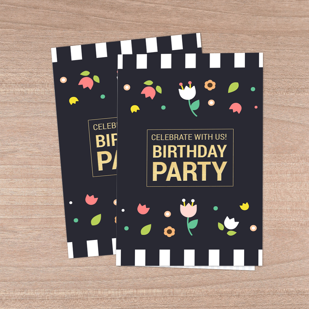 BASIC PARTY ANNOUNCEMENT CARDS 9