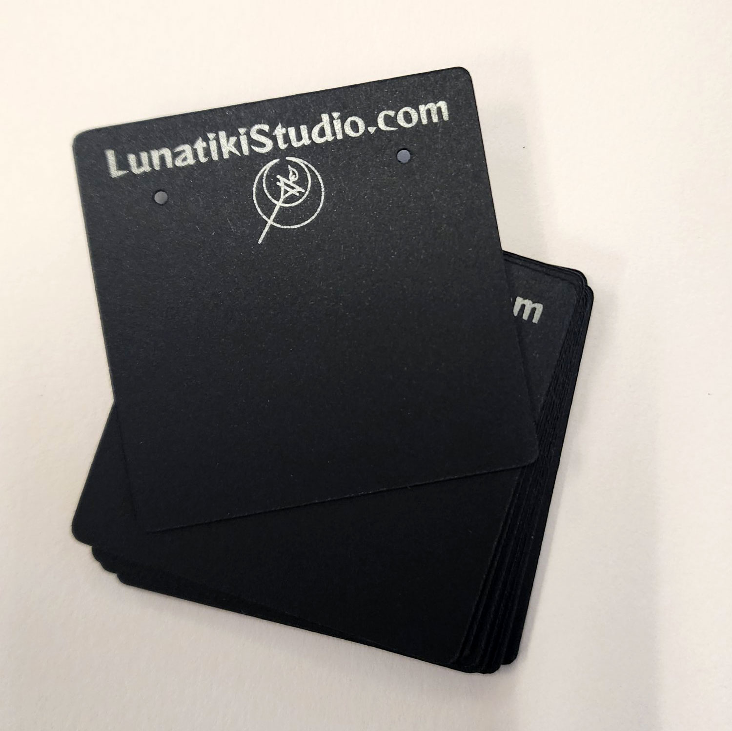 Silver ink printing on black cards