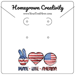 Peace Love America - Red White Blue Peace Sign American Flag