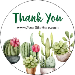 Desert Cactus Watercolor Stickers