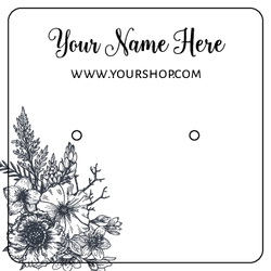 Floral Boutique Drawing Outline Black White