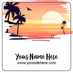 Sunrise Sunset Palm Tree Tropical Beach