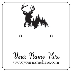 Deer Mountains Pine Trees Silhouette 