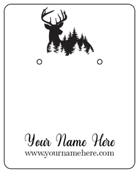 Deer Mountains Pine Trees Silhouette 