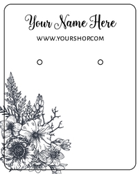 Floral Boutique Drawing Outline Black White