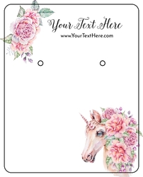 Watercolor Unicorn Floral Flowers