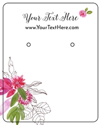 Watercolor Floral Flowers Pink Black