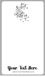 Crescent Moon Floral Flowers Black White