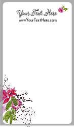 Watercolor Floral Flowers Pink Black