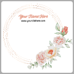 Floral Frame Border Watercolor Pastels