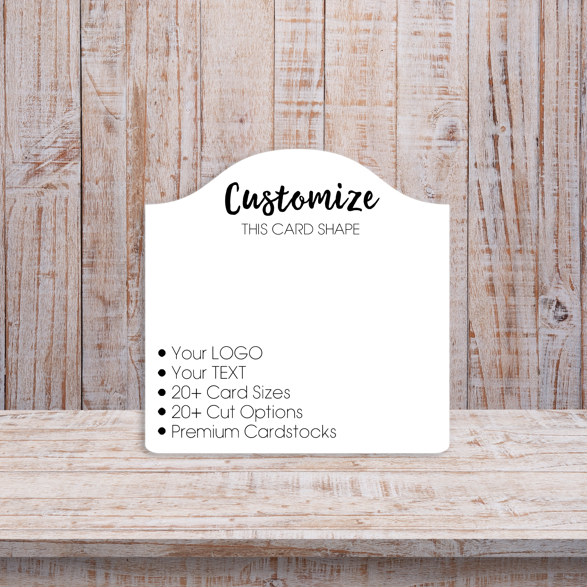Dome Top Curved Squared Corners Display Packaging Cards