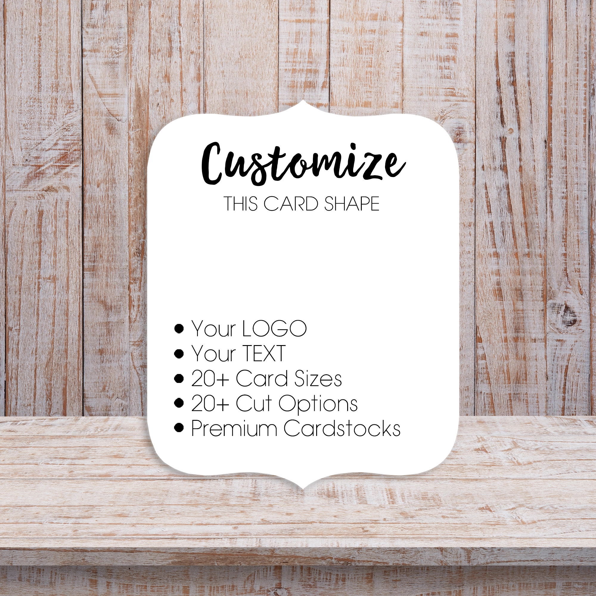 Pointy top and Bottom Ornate Cut Jewelry Display Cards