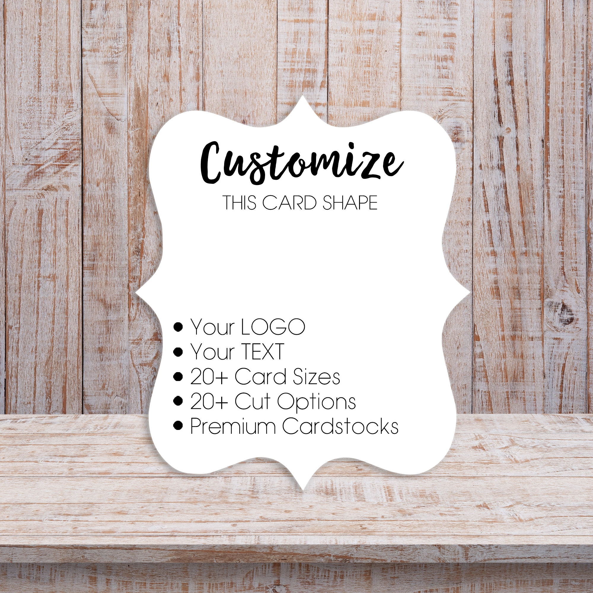 Ornate Cut Tips Jewelry Display Cards