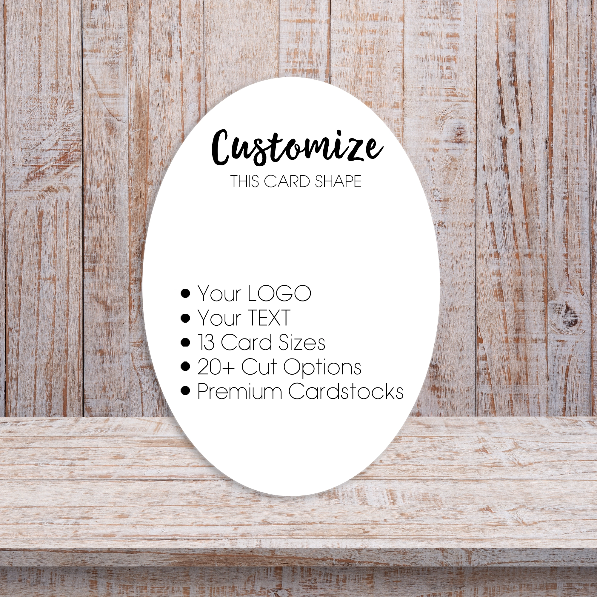 Oval Shape Jewelry Display Packaging Cards