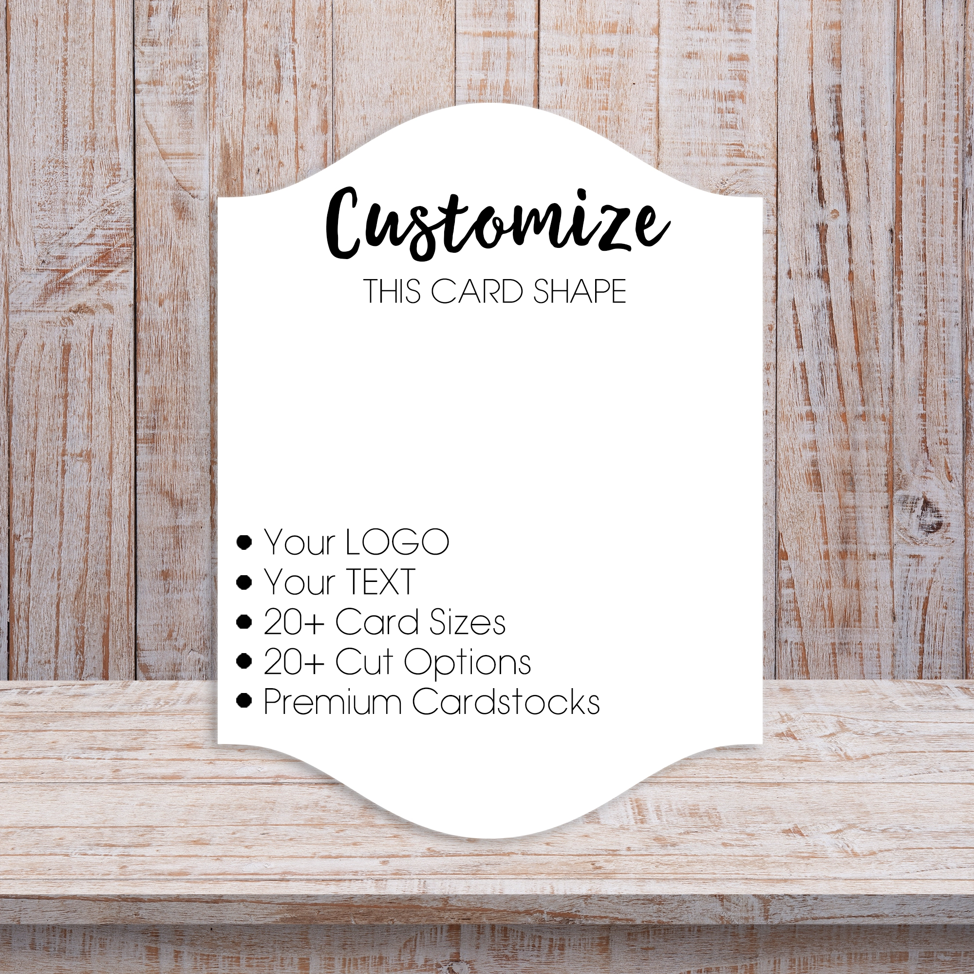 Curved Wavy Top Jewelry Display Backing Cards
