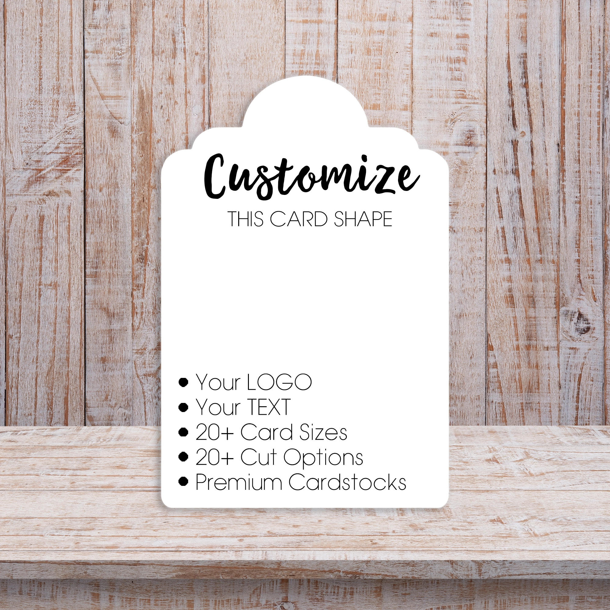 Tag Cut Curved Top Jewelry Display Earring Cards
