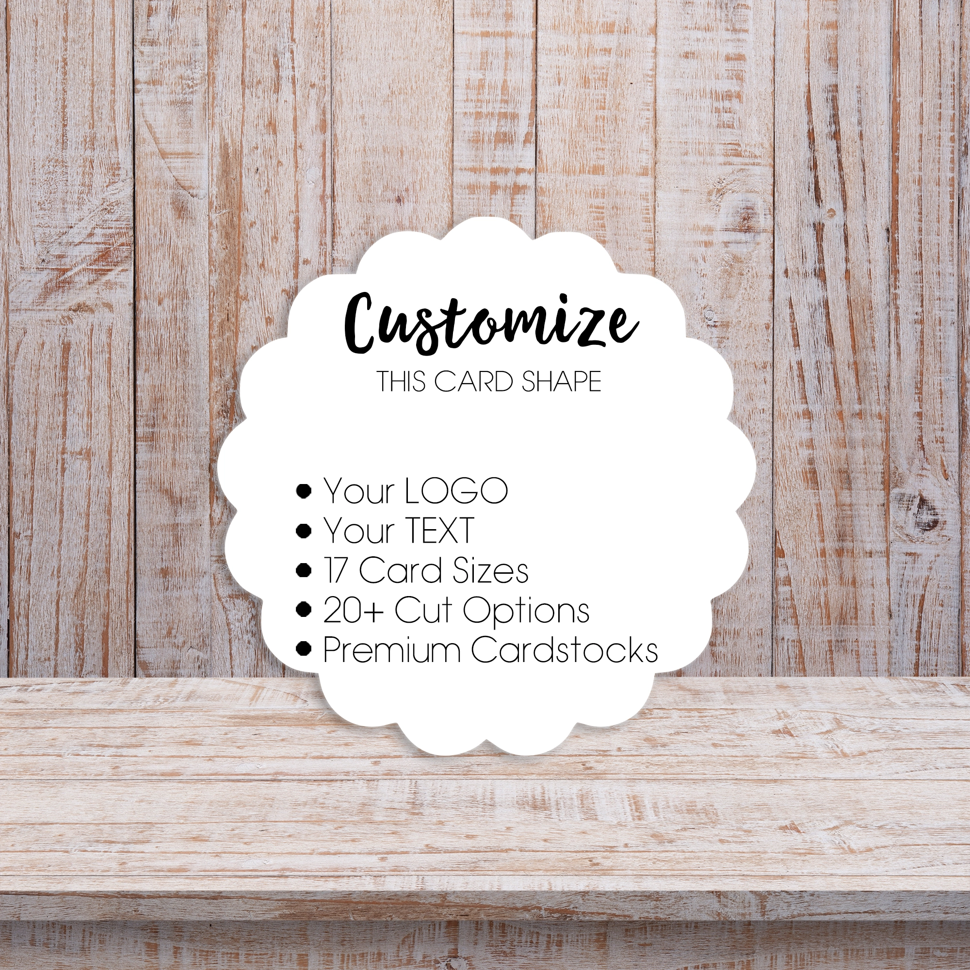 Scalloped Die Cut Jewelry Display Cards