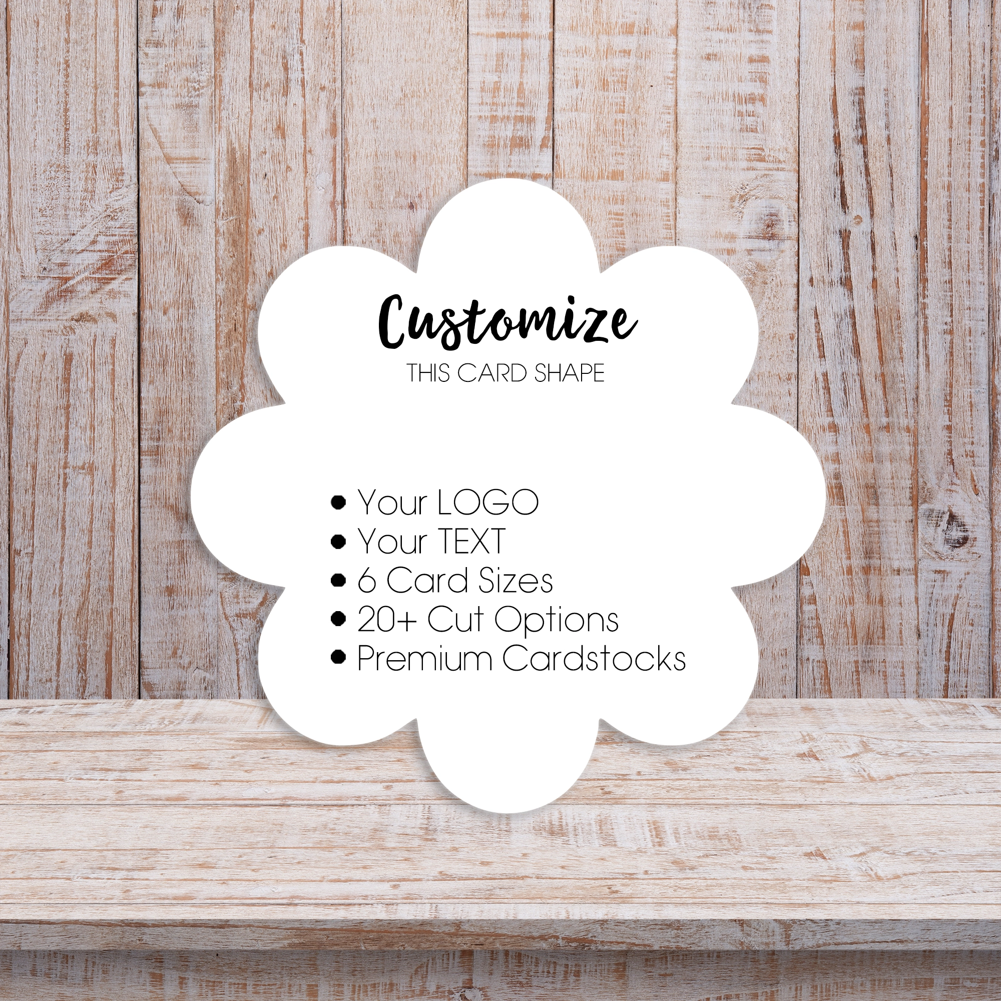 Scalloped Flower Circle Die Cut Jewelry Display Cards