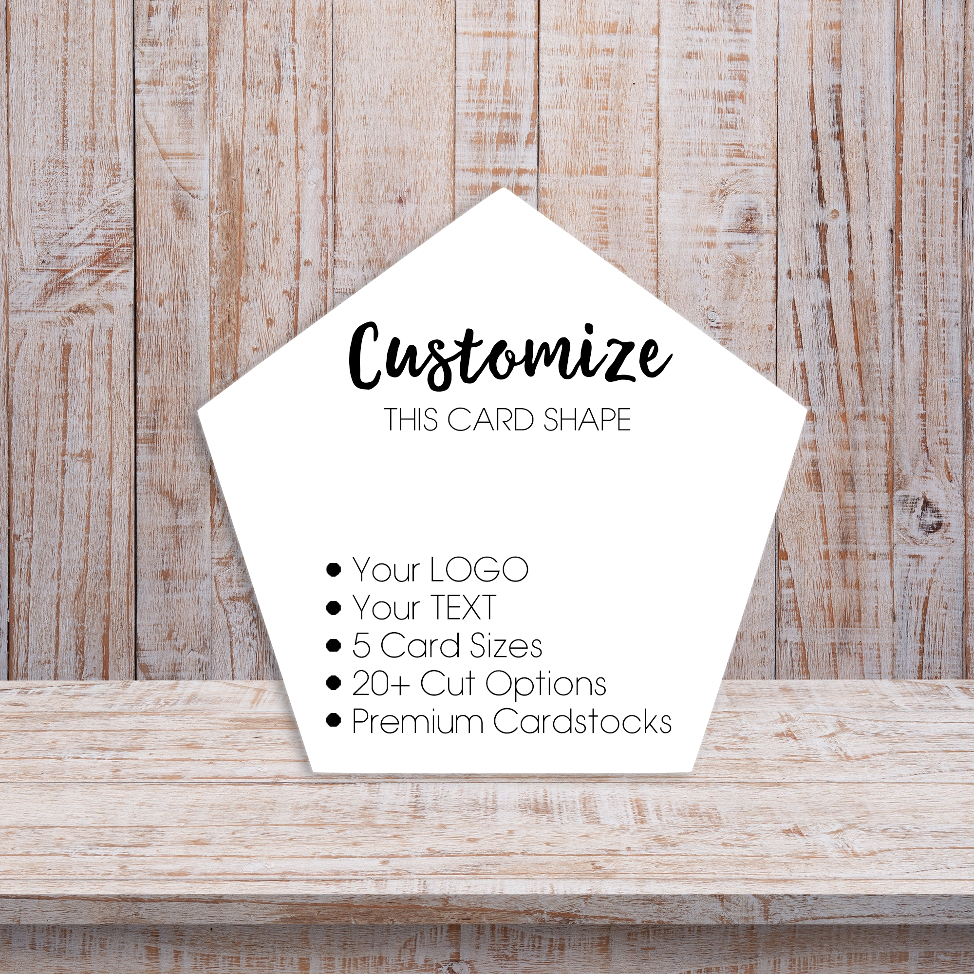 Pentagon Shape Jewelry DIsplay Packaging Earring Cards
