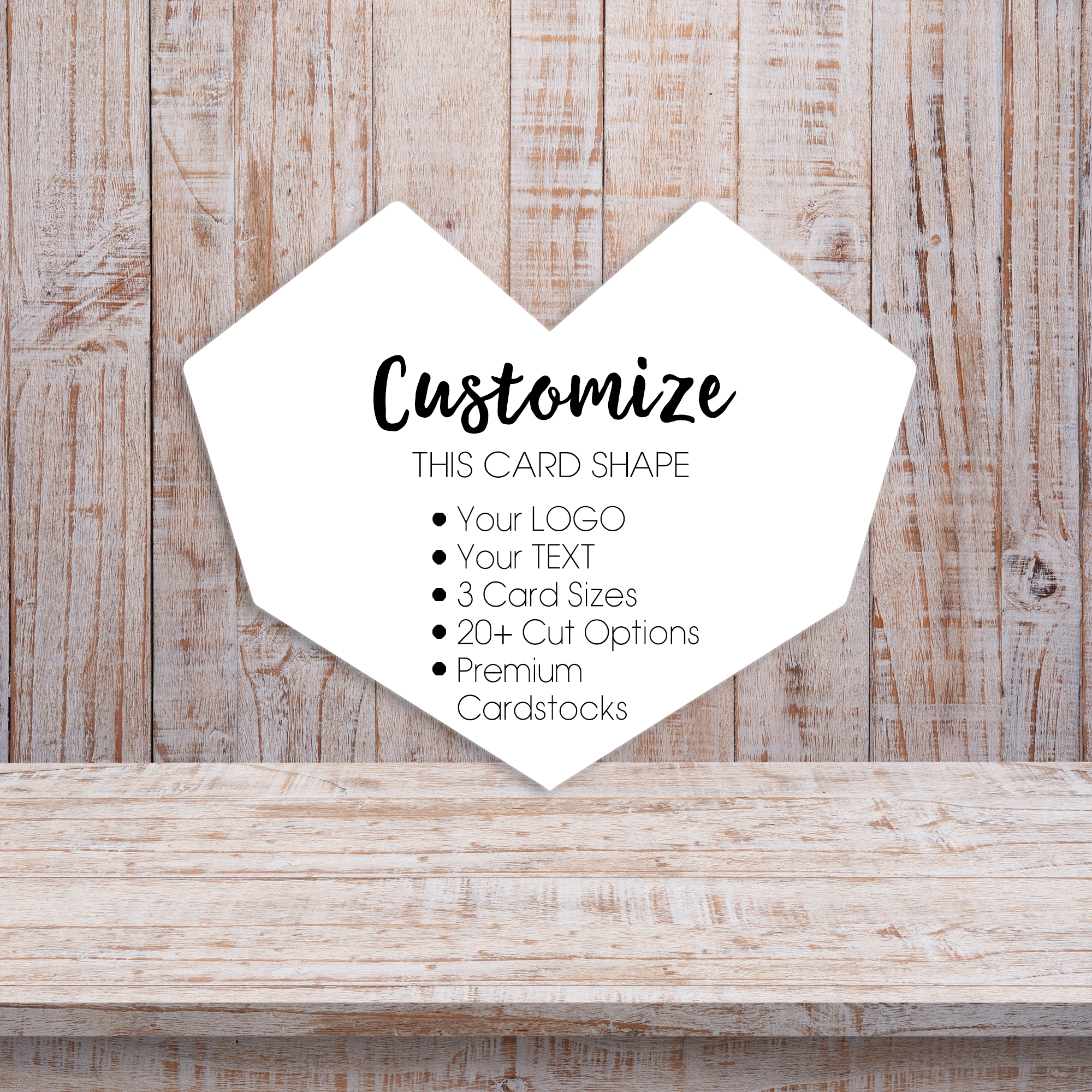 Geometric Heart Shape Jewelry DIsplay Packaging Earring Cards
