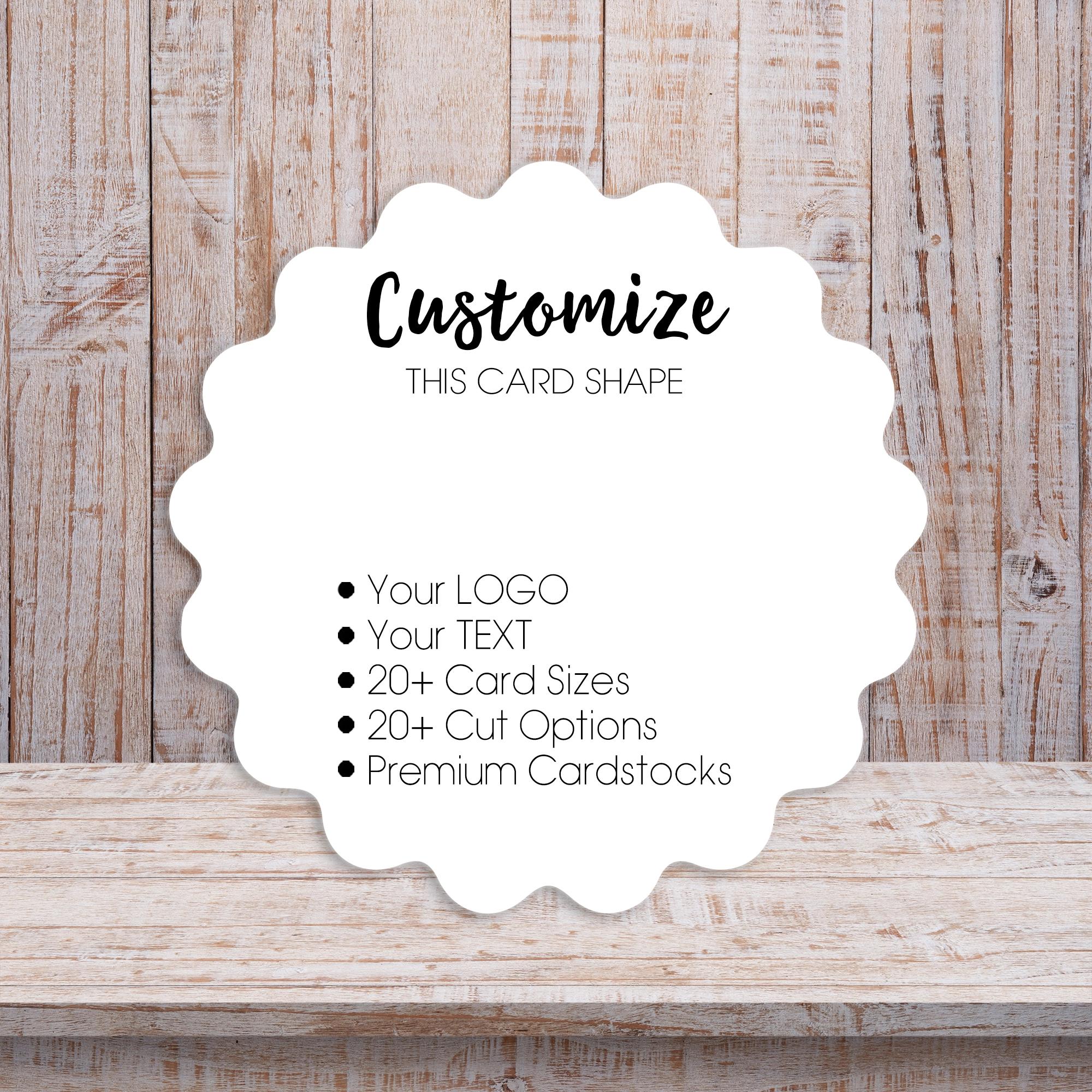 Scalloped Wavy Circle Product Display Earring Cards