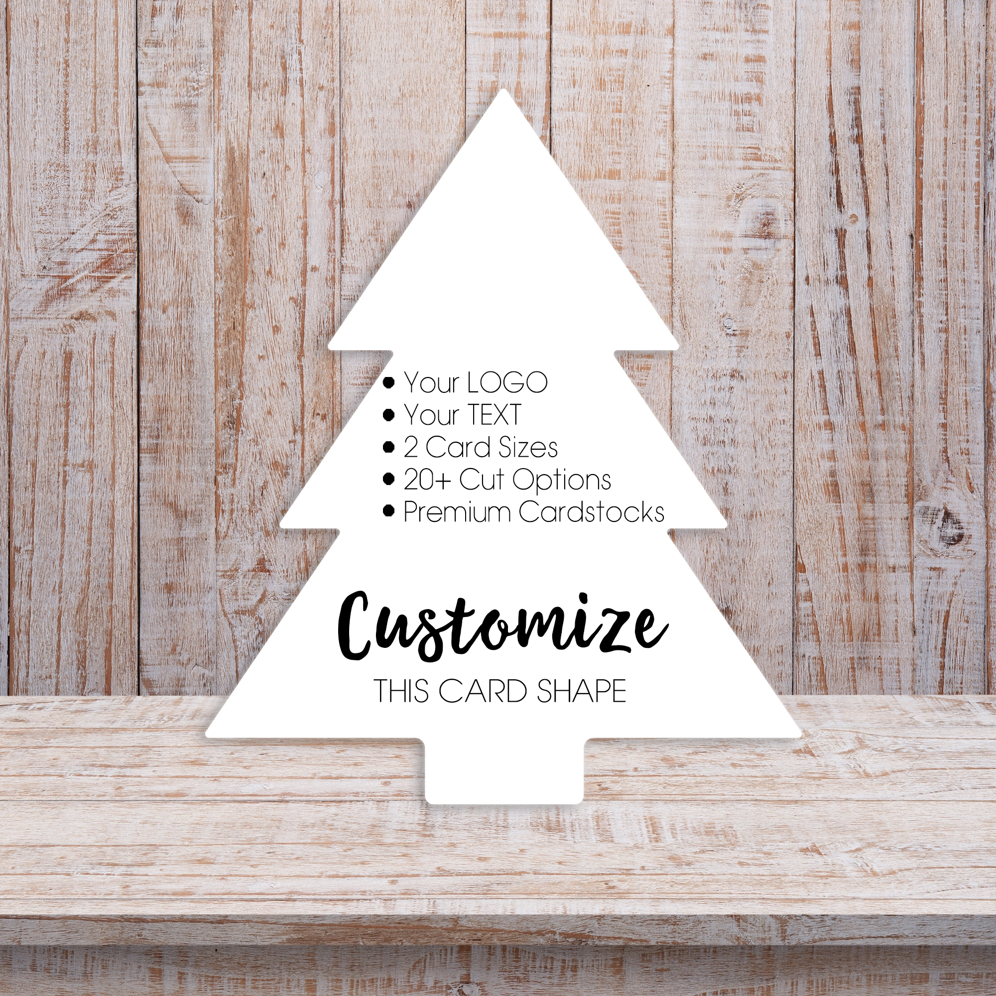 Christmas Tree Die Cut Product Display Earring Cards
