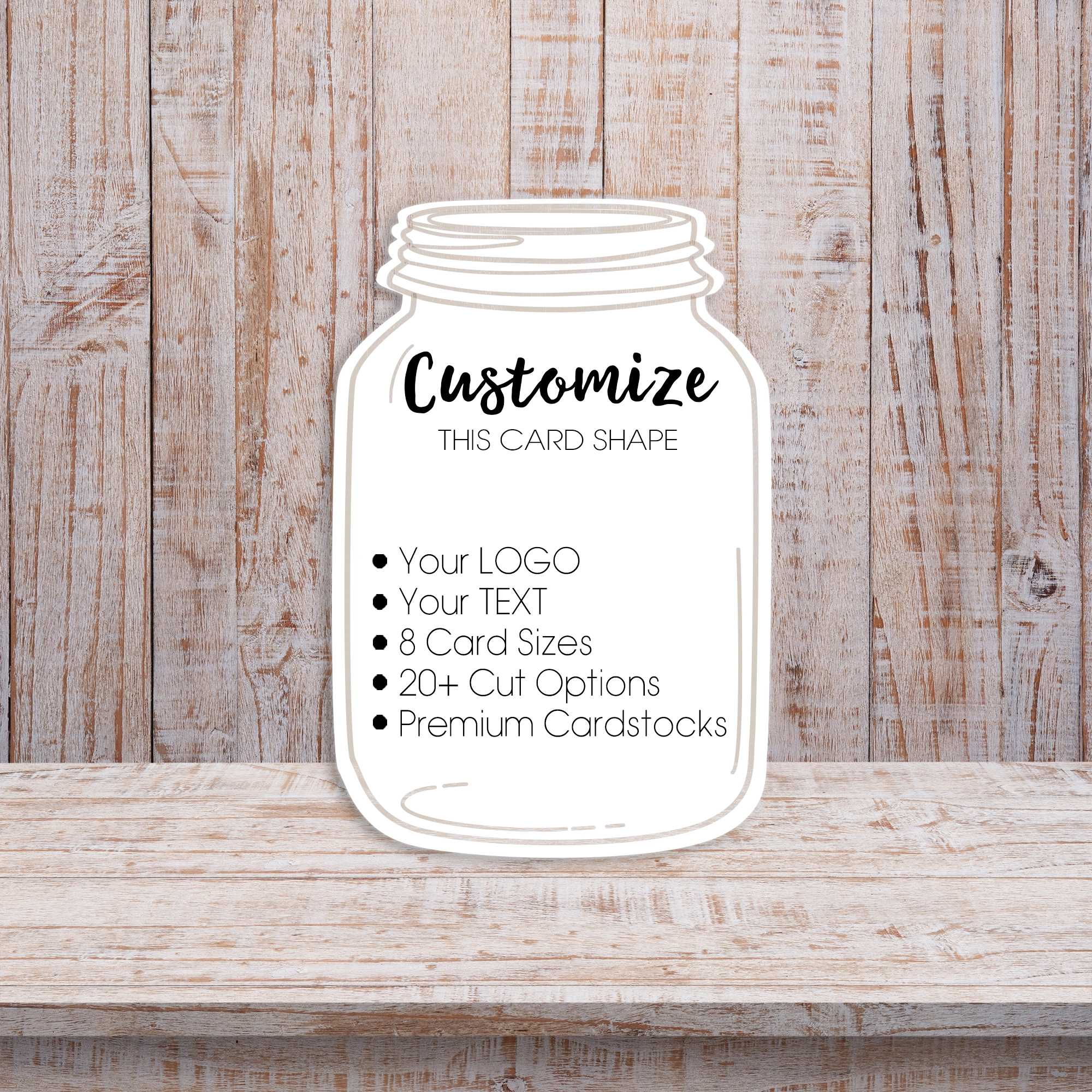 Mason Jar Product Display Packaging Earring Cards